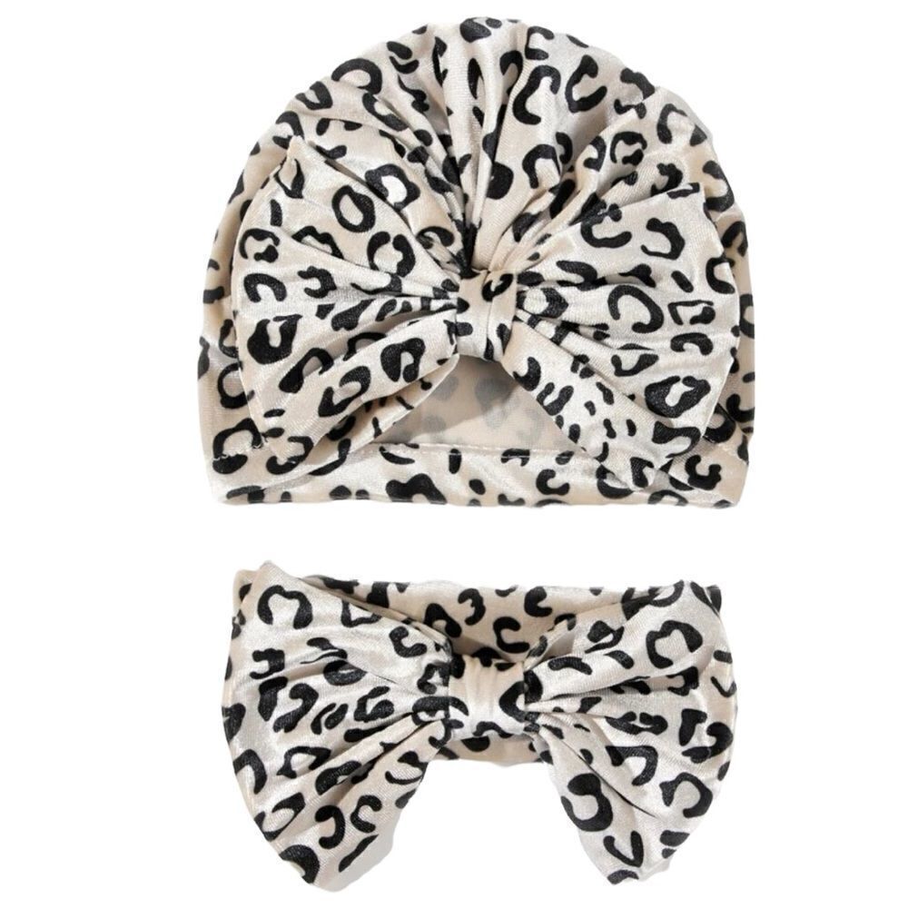 Baby Leopard Hat & Headband